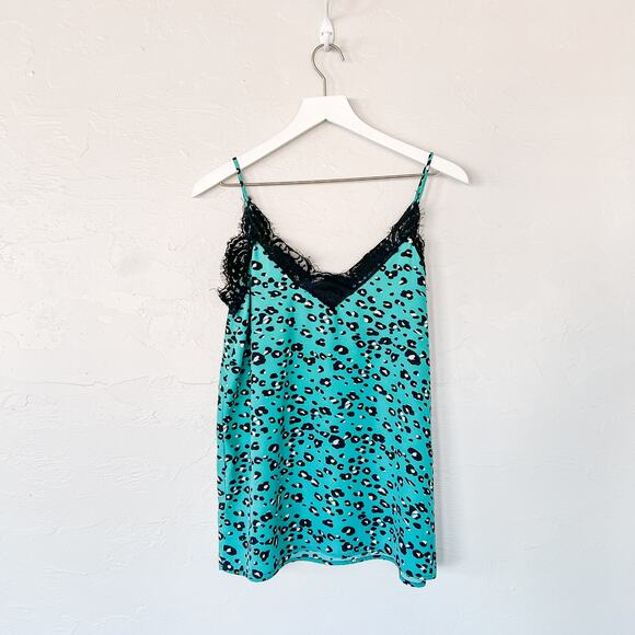 Fantastic Fawn Teal Leopard Tank Top Small - Picture 3 of 5